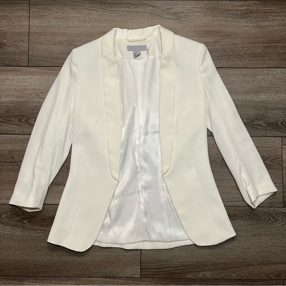 H&M white blazer